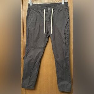 Vuori Pants Ripstop Climber Tapered Elastic Waist Stretch Gray Size Large